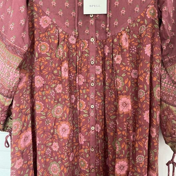 NWT Spell & The Gypsy Utopia Berry Gown - Picture 12 of 14